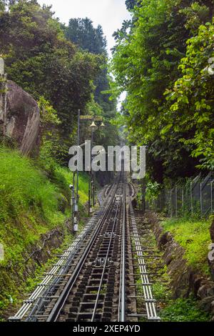Penang Hill Railway Gleis, Penang Hill, Penang, Malaysia Stockfoto