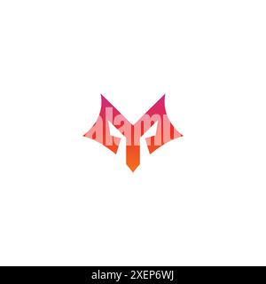 M Fox Logo Vektor. Letter M Initial Logo Design Stock Vektor