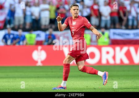 Dortmund, Deutschland. Juni 2024. Jan Bednarek (5) aus Polen während eines Fußballspiels zwischen den Nationalmannschaften Frankreichs und Polens am dritten Spieltag in der Gruppe D in der Gruppenphase des UEFA Euro 2024-Turniers am Mittwoch, den 25. Juni 2024 in Dortmund. Quelle: Sportpix/Alamy Live News Stockfoto