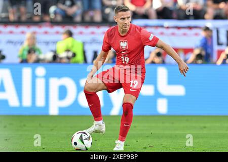 Dortmund, Deutschland. Juni 2024. Przemyslaw Frankowski (19) aus Polen, dargestellt während eines Fußballspiels zwischen den Nationalmannschaften Frankreichs und Polens am dritten Spieltag in der Gruppe D in der Gruppenphase der UEFA Euro 2024, am Mittwoch, den 25. Juni 2024 in Dortmund. Quelle: Sportpix/Alamy Live News Stockfoto