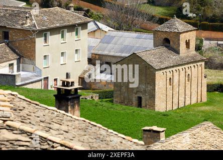 Romanische Kirche San Caprasio, Santa Cruz de la Seros, Provinz Huesca, Aragón, Spanien, Europa Stockfoto