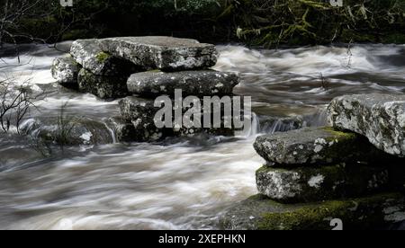 East Dart River, Dartmeet, Yelverton, Devon, England, UK. Stockfoto