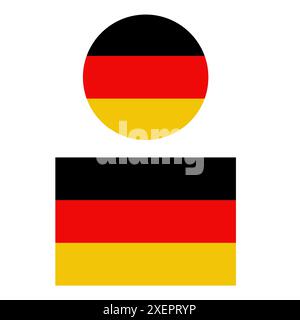 Deutsches Nationalsymbol. Die Flagge Deutschlands ist ein Zeichen. Stock Vektor