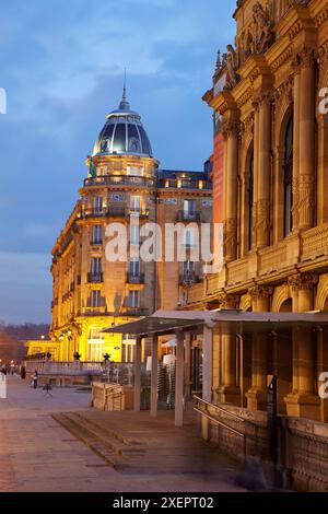 Hotel Maria Cristina, Teatro Victoria Eugenia, Donostia, San Sebastian, Gipuzkoa, Baskenland, Spanien Stockfoto