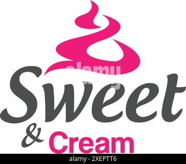 Minimalistisches Beauty-Logo in SÜSSEN UND CREMEFARBENEN TÖNEN Stock Vektor