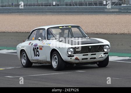 Gary Lyon, Alfa Romeo GT2000, die Adams & Page Swinging Sixties/Mintex Classic K, 40 Minuten Rennen für die kombinierte Serie mit einem Mandat Stockfoto