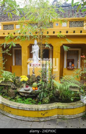 oi an, Vietnam - 8. Februar 2024: Innenraum des Quan Cong Tempels. Hoi An Alte Stadt, Provinz Quang Nam Stockfoto