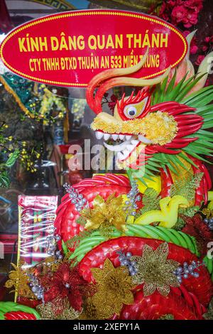 oi an, Vietnam - 8. Februar 2024: Innenraum des Quan Cong Tempels. Hoi An Alte Stadt, Provinz Quang Nam Stockfoto