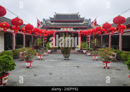 oi an, Vietnam - 8. Februar 2024: Innenraum des Quan Cong Tempels. Hoi An Alte Stadt, Provinz Quang Nam Stockfoto
