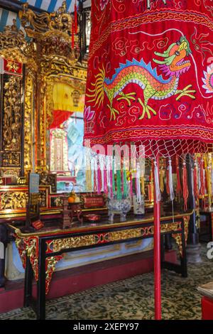 oi an, Vietnam - 8. Februar 2024: Innenraum des Quan Cong Tempels. Hoi An Alte Stadt, Provinz Quang Nam Stockfoto
