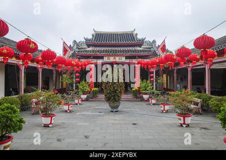 oi an, Vietnam - 8. Februar 2024: Innenraum des Quan Cong Tempels. Hoi An Alte Stadt, Provinz Quang Nam Stockfoto