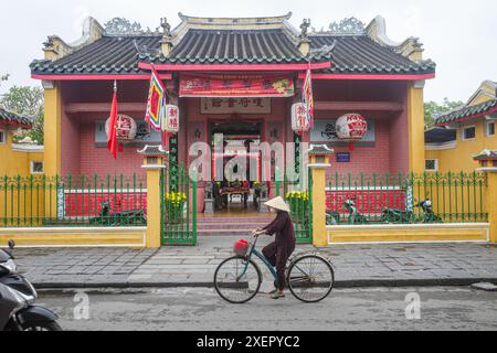 Hoi An, Vietnam - 8. Februar 2024: Der Quan Cong-Tempel. Hoi An Alte Stadt, Provinz Quang Nam Stockfoto