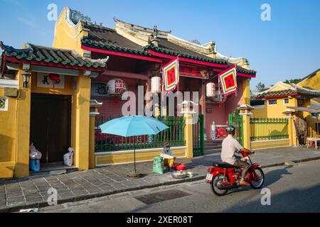 Hoi An, Vietnam - 8. Februar 2024: Der Quan Cong-Tempel. Hoi An Alte Stadt, Provinz Quang Nam Stockfoto