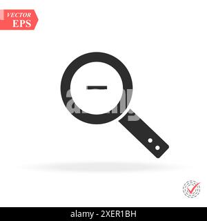Lupensymbol, minus Symbol Vektorzeichen eps 10 entfernen Stock Vektor