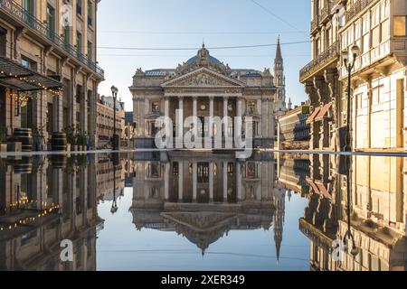 Das ehemalige Gebäude der Brüsseler Börse, meist kurz Bourse oder Beurs, in Brüssel, Belgien Stockfoto