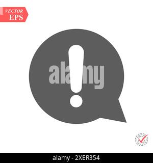 Ausrufezeichen. Ausrufezeichen. Warnblinksymbol. Flaches Design. Vektor-EPS Stock Vektor