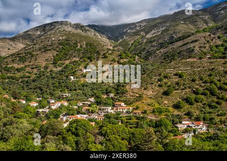 Dorf Perivolia, Kissamos-Gebirge, Westkreta, Griechenland Stockfoto