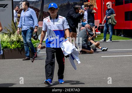Spielberg, Österreich, 27. Juni, Yuki Tsunoda, aus Japan, tritt für Racing Bulls an. Der Aufstand, Runde 11 der Formel-1-Meisterschaft 2024. Quelle: Michael Potts/Alamy Live News Stockfoto