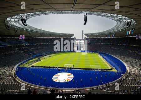 Berlin, Deutschland. Juni 2024. Das Olympiastadion ist Schauplatz der UEFA Euro 2024 im Achtelfinale zwischen der Schweiz und Italien in Berlin. Quelle: Gonzales Photo/Alamy Live News Stockfoto