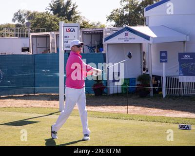 Newport, RI. Juni 2024. Scott Cornette während der zweiten Runde bei den US Senior Open 2024 im Newport Country Club. @ Veronica Bruno / Alamy News Stockfoto