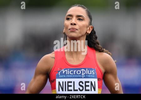 Nelsen während der Microplus UK Leichtathletik Championships Day 1 in der Manchester Regional Arena, Manchester, Vereinigtes Königreich. Juni 2024. (Foto: Craig Thomas/News Images) in Manchester, Großbritannien am 29.06.2024. (Foto: Craig Thomas/News Images/SIPA USA) Credit: SIPA USA/Alamy Live News Stockfoto