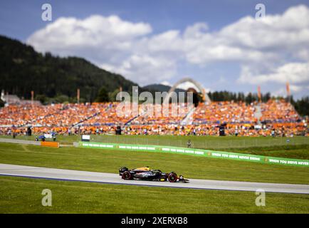 SPIELBERG - Max Verstappen (Red Bull Racing) während des Qualifyings auf dem Red Bull Ring Rennkurs zum Großen Preis von Österreich. ANP SEM VAN DER WAL Stockfoto