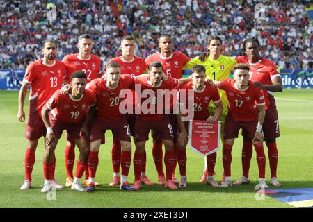 Berlin, Deutschland, 29. Juni 2024. Die Schweizer Nationalmannschaft während des Spiels zwischen der Schweiz und Italien. Uefa Euro 2024 Deutschland. Achtelrunde. Quelle: Fabideciria/Alamy Live News Stockfoto