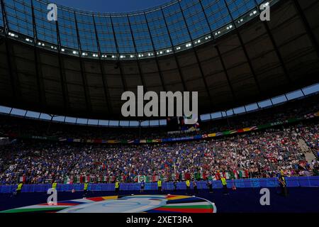Berlin, Deutschland. Juni 2024. Zeremonie des Fußball-Europameisterspiels 2024 zwischen der Schweiz und Italien im Olympiastadion, Berlin, Deutschland - Samstag, 29. Juni 2024. Sport - Fußball . (Foto: Fabio Ferrari/LaPresse) Credit: LaPresse/Alamy Live News Stockfoto