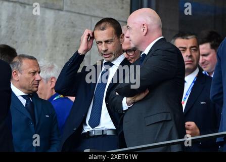 Berlin, Deutschland. Juni 2024. Aleksander Ceferin spielte im Achtelfinale der UEFA Euro 2024 im Olympiastadion am 29. Juni 2024 in München. (Foto: Valeria WItters/Witters/PRESSINPHOTO) Credit: PRESSINPHOTO SPORTS AGENCY/Alamy Live News Stockfoto