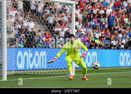 Berlin, Deutschland. Juni 2024. Torhüter Yann Sommer aus der Schweiz im Achtelfinale der UEFA EURO 2024 Schweiz gegen Italien im Olympiastadion in Berlin. Quelle: Oleksandr Prykhodko/Alamy Live News Stockfoto