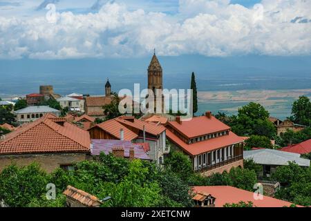 Sighnaghi, Georgien - 26. Juni 2024: Blick auf das Dorf Sighnaghi in der Kakheti-Region Georgiens. Stockfoto