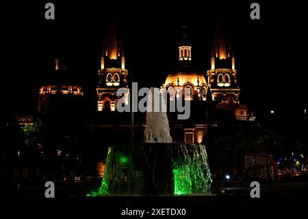 GUADALAJARA, JALISCO, MEXIKO: Catedral Metropolitana de Guadalajara (Metropolitan Cathedral of Guadalajara). Stockfoto