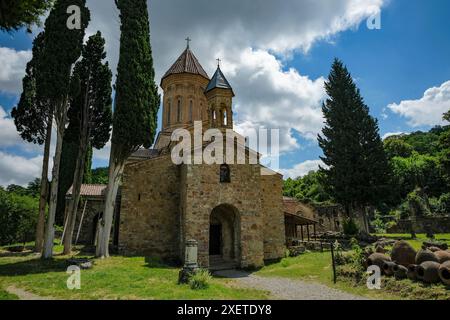 Ikalto, Georgien - 28. Juni 2024: Ikalto-Kloster in der Region Kakheti in Georgien. Stockfoto