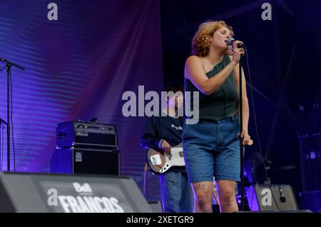 Rau-ze tritt auf der Bühne des Francos de Montreal Festivals in Montreal, Quebec, Kanada auf Stockfoto