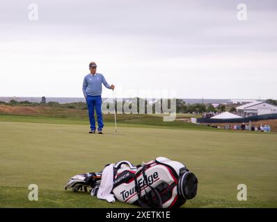 Newport, RI. Juni 2024. Bernhard langer in der dritten Runde bei den US Senior Open 2024 im Newport Country Club. @ Veronica Bruno / Alamy News Stockfoto