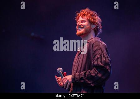 Milwaukee, USA. Juni 2024. Matt Hansen während des Summerfest Music Festivals am 28. Juni 2024 in Milwaukee, Wisconsin (Foto: Daniel DeSlover/SIPA USA) Credit: SIPA USA/Alamy Live News Stockfoto