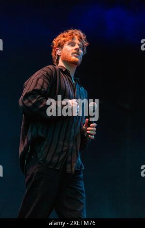 Milwaukee, USA. Juni 2024. Matt Hansen während des Summerfest Music Festivals am 28. Juni 2024 in Milwaukee, Wisconsin (Foto: Daniel DeSlover/SIPA USA) Credit: SIPA USA/Alamy Live News Stockfoto