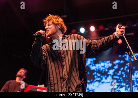 Milwaukee, USA. Juni 2024. Matt Hansen während des Summerfest Music Festivals am 28. Juni 2024 in Milwaukee, Wisconsin (Foto: Daniel DeSlover/SIPA USA) Credit: SIPA USA/Alamy Live News Stockfoto