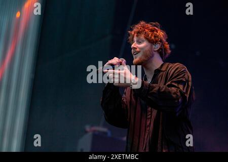 Milwaukee, USA. Juni 2024. Matt Hansen während des Summerfest Music Festivals am 28. Juni 2024 in Milwaukee, Wisconsin (Foto: Daniel DeSlover/SIPA USA) Credit: SIPA USA/Alamy Live News Stockfoto