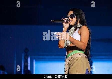 Milwaukee, USA. Juni 2024. Jessie Murph während des Summerfest Music Festivals am 28. Juni 2024 in Milwaukee, Wisconsin (Foto: Daniel DeSlover/SIPA USA) Credit: SIPA USA/Alamy Live News Stockfoto