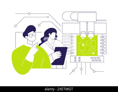 Pick-and-Place-Maschine abstrakte Konzept Vektor-Illustration. Stock Vektor