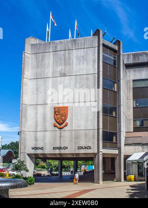 Woking Stadtzentrum Surrey. Juni 2024. Woking council Offices. Stockfoto