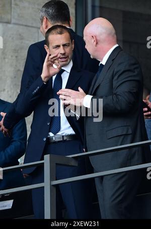 Berlin, Deutschland. Juni 2024. Aleksander Ceferin spielte im Achtelfinale der UEFA Euro 2024 im Olympiastadion am 29. Juni 2024 in München. (Foto: Valeria WItters/Witters/SIPA USA) Credit: SIPA USA/Alamy Live News Stockfoto