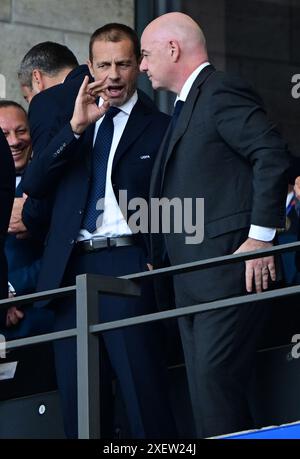 Berlin, Deutschland. Juni 2024. Aleksander Ceferin spielte im Achtelfinale der UEFA Euro 2024 im Olympiastadion am 29. Juni 2024 in München. (Foto: Valeria WItters/Witters/SIPA USA) Credit: SIPA USA/Alamy Live News Stockfoto