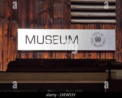 Schwyz, Schweiz - 18. Juni 2024: Ital Reding repräsentatives Landhaus und Museum, erbaut 1609. Stockfoto