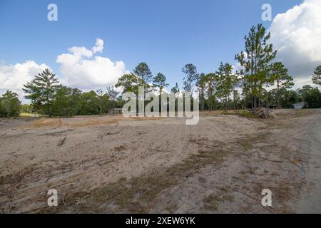 Native Lebensraum Wald für neue Wohnungsbau in North Central Florida zerstört Stockfoto