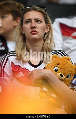 Dortmund, Deutschland. Juni 2024. Fans beim Achtelfinale der UEFA EURO 2024 zwischen Deutschland und Dänemark im BVB Stadion Dortmund. Quelle: Meng Gao/Alamy Live News Stockfoto