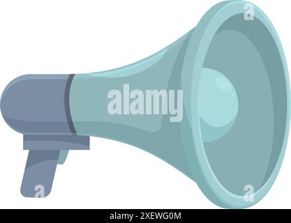 Graues elektrisches Megaphon macht Ankündigung, Kommunikationskonzept Stock Vektor
