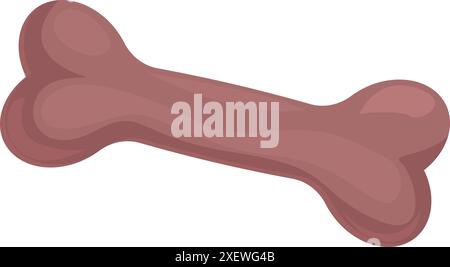 Braune Zeichentrickbock-Hundeknochen auf weißem Hintergrund Stock Vektor