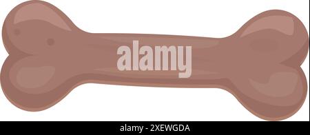 Cartoon Big Dog Bone liegt mit niemandem herum auf weißem Hintergrund, perfekt für Tiernahrung oder tierärztliche Illustration Stock Vektor